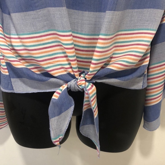 Anthropologie Lavender Field Large Top Blue - Picture 5 of 8